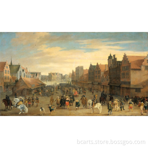 China Factory Direct Sale Indian Village Scene Paintings for Wall Decoration